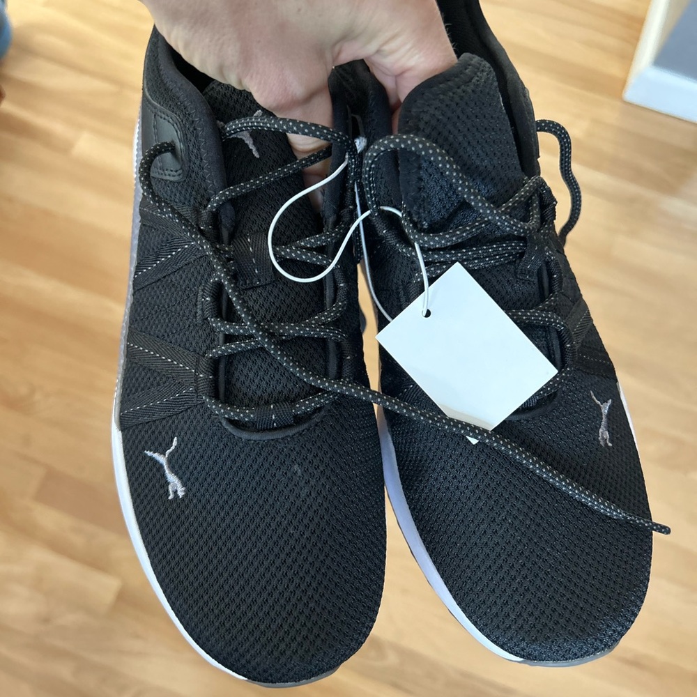Brand New Puma Black Mesh Sneakers